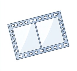 Illustration of a film strip with two rectangular frames