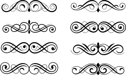 Elegant Vintage Ornamental Flourish & Royal Design Elements Vector Set