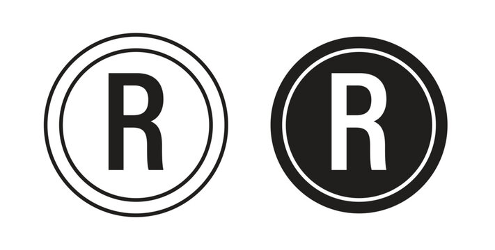 Registered trademark icon Thin Collection. Editable Stroke. Suitable for Websites