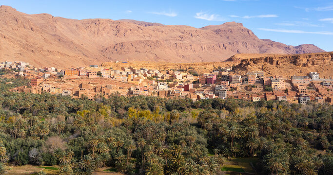 Village and oasi in the desert