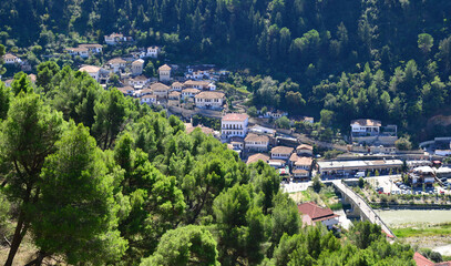 A view of the Historical Houses in Berat, Albania