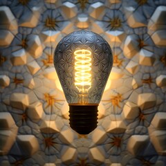 light bulb on yellow background