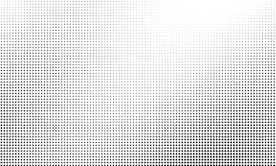 Grunge halftone gradient isolated on transparent background. Distressed pixelated grit noise, retro black and white texture. Vector textured surface, anime manga comic overlay, PNG