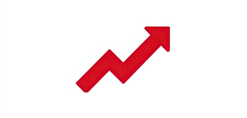 A red arrow pointing upward on a white background, suggesting growth and progress