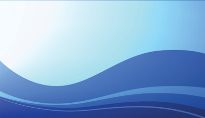 Dynamic blue gradient background with smooth wavy lines for modern design projects