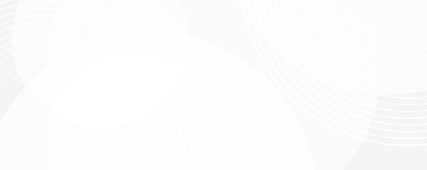 Modern abstract white and grey background with subtle geometric circles and lines for clean presentation backdrop