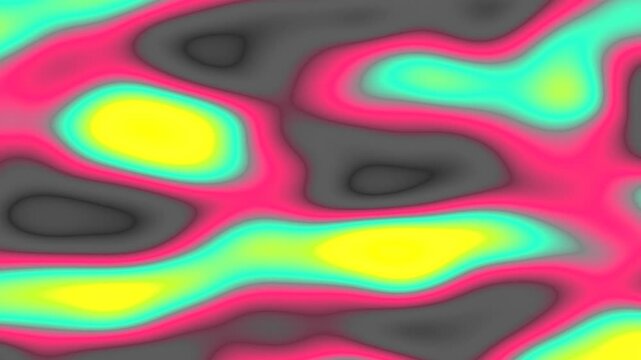 Abstract image of amorphous shapes in vibrant colors with a smooth gradient effect