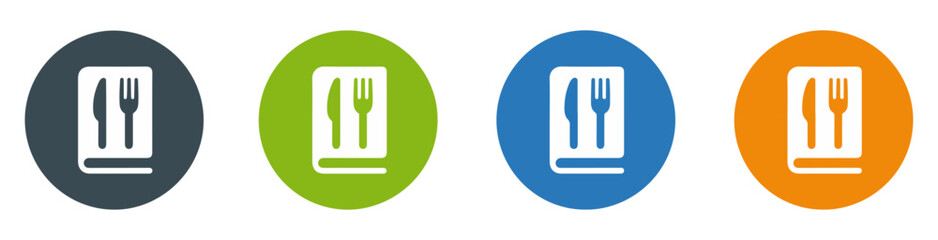 cooking recipe book icon set