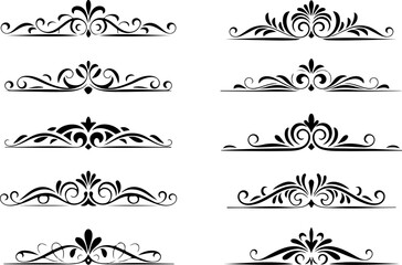 Royal Heraldic Crest and Crown Ornamental Vector Set