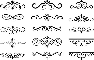 Obraz premium Royal Heraldic Crest and Crown Ornamental Vector Set