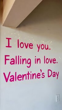 Valentines Day Love Message Wall.