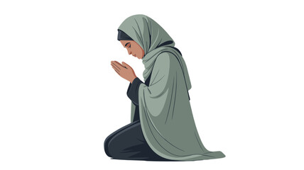 Naklejka premium A person peacefully praying, seeking solace.