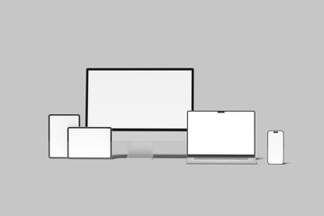 Multi Device Responsive Blank Mockup