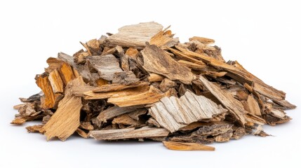 A detailed pile of dried, unglazed ceramic shards with sharp edges, creating a natural, textured backdrop.