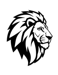 Majestic Lion Head Vector Illustration on Transparent Background