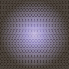 Glowing purple hexagonal pattern background, gradient effect, for website or presentation overlay