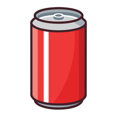 red soda can isolated