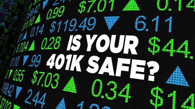 Is Your 401K Safe Stock Market Investment Retirement Account Savings Nestegg 3d Animation
