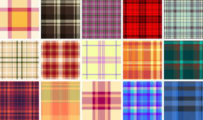 Plaid collection created for virtual meeting backgrounds. Tartan textures enhance video call aesthetics.