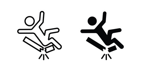 Accident icon. Outline and flat icons collection. EPS10