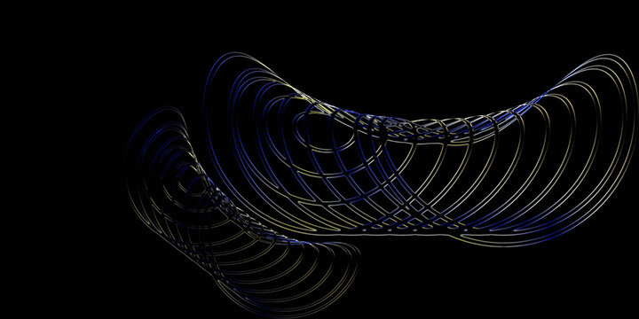 A mesmerizing abstract art piece with a dark background and vibrant blue patterns