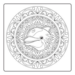 Cheerful  Mandala Art for Coloring