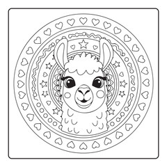 Cheerful  Mandala Art for Coloring