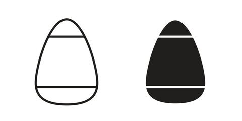 Candy Corn icon. Outline and flat icons collection. EPS10