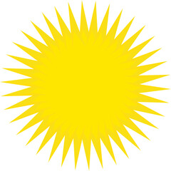 Vector illustration of a yellow sun