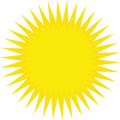 Vector illustration of a yellow sun