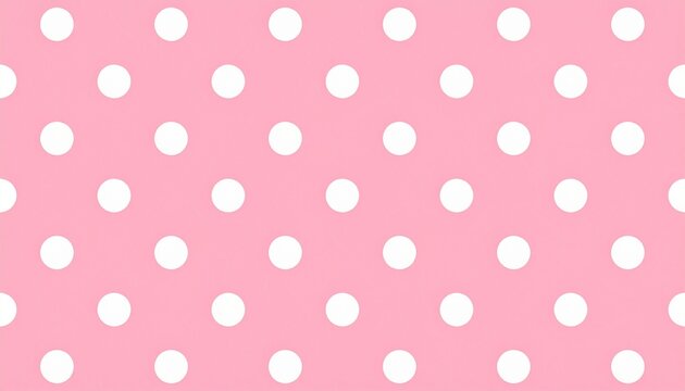 Pink background with white polka dot pattern