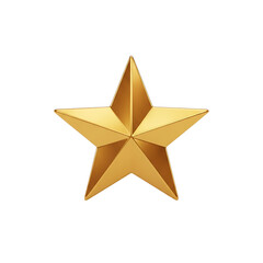 Obraz premium A shiny gold star on a transparent background