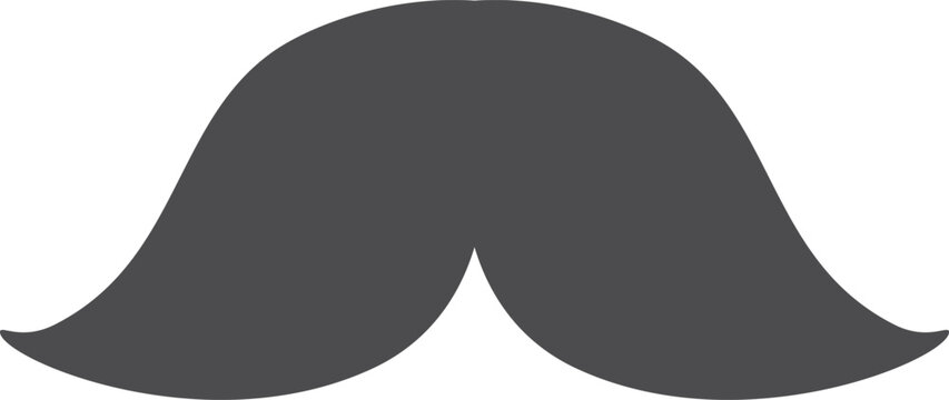 Face hair icon. Black mustaches. Male logo