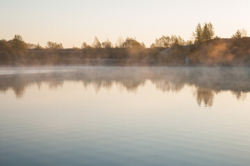 Obraz premium morning mood at a lake