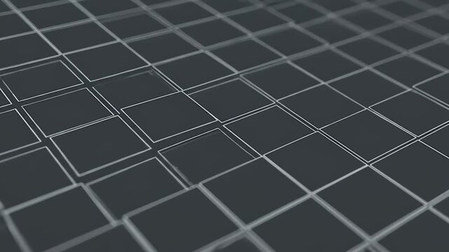 Modern grid pattern with sleek gray squares and lines