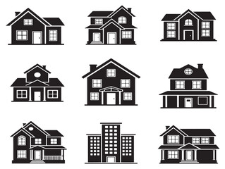 Real estate house silhouette with a beautiful and property-focused design