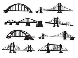 Bridge structure silhouette with an impressive and architectural design