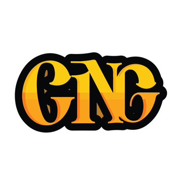 Stylized GNC logo displayed prominently on a graphic design, showcasing a vibrant, gradient gold font
