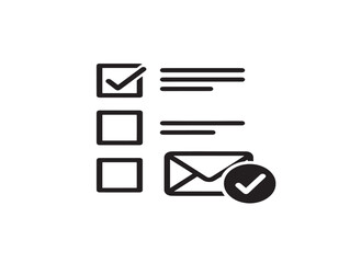 Email marketing silhouette icon for digital campaign and promotion