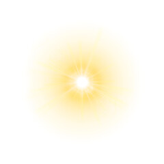 Bright Golden Light Burst Radiant Sunray Glow Abstract Effect