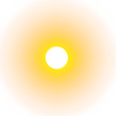 Golden Sun Glow Effect Bright Yellow Light Radiance Abstract Visual