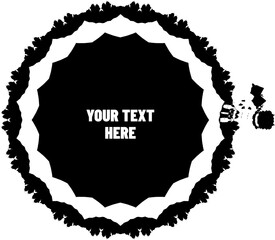 Editable Text Frame Placeholder with &ldquo;Your Text Here&rdquo; for Modern Design Layouts