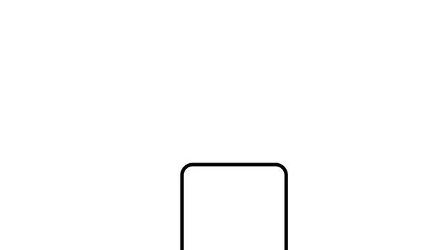 document animated icon,on white background,with 4k video animation.