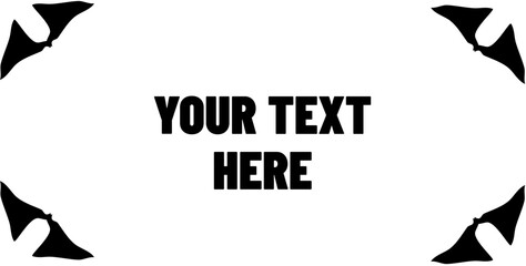 Editable Text Frame Placeholder with &ldquo;Your Text Here&rdquo; for Modern Design Layouts