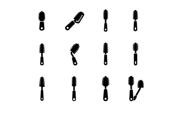 Obraz premium Icon vector washing subtle solution minimal discreet simple brush image tool design