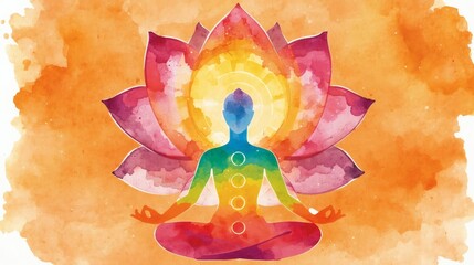 Sfondo zen di mindfulness con fiore di loto e pratica meditativa