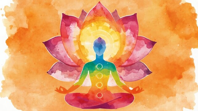 Sfondo zen di mindfulness con fiore di loto e pratica meditativa