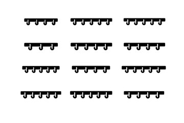 Fototapeta premium Image key hook spaced generation system vector simple rail form strip bar