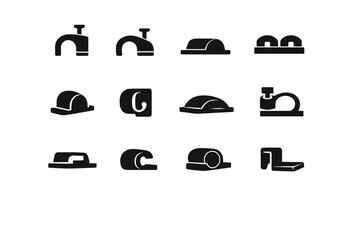 Generation vector design small image simple wire footprint icon silhouette minimal accessory