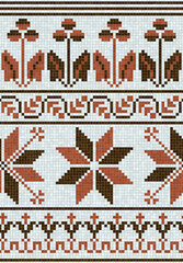 Scandinavian style seamless mosaic tiles pattern